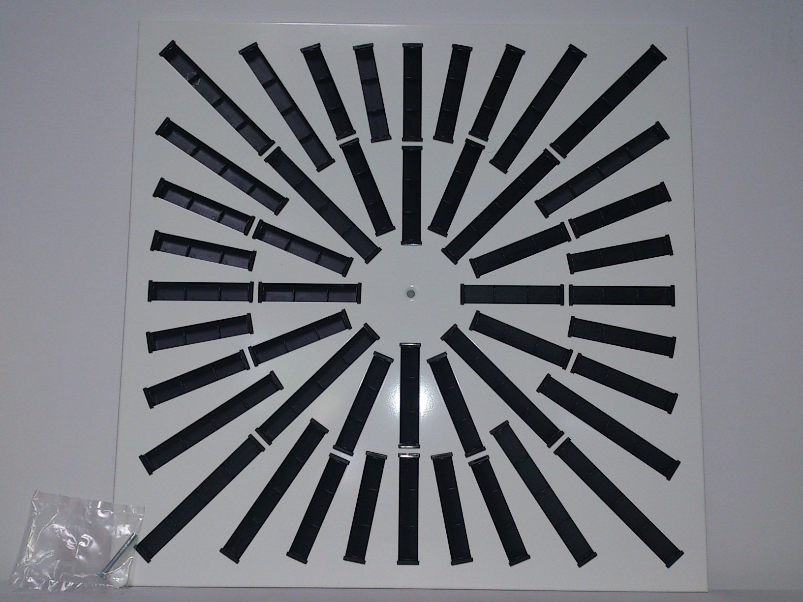 perdületes rács 48 lamellás, egyenes